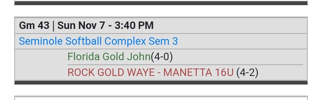 floridagoldjohn's tweet photo. Check us out today at 2pm &amp; 3:45pm at Seminole Softball Complex, or watch the stream live at https://t.co/iqEi7AIWYo https://t.co/1gIgUDa4TH