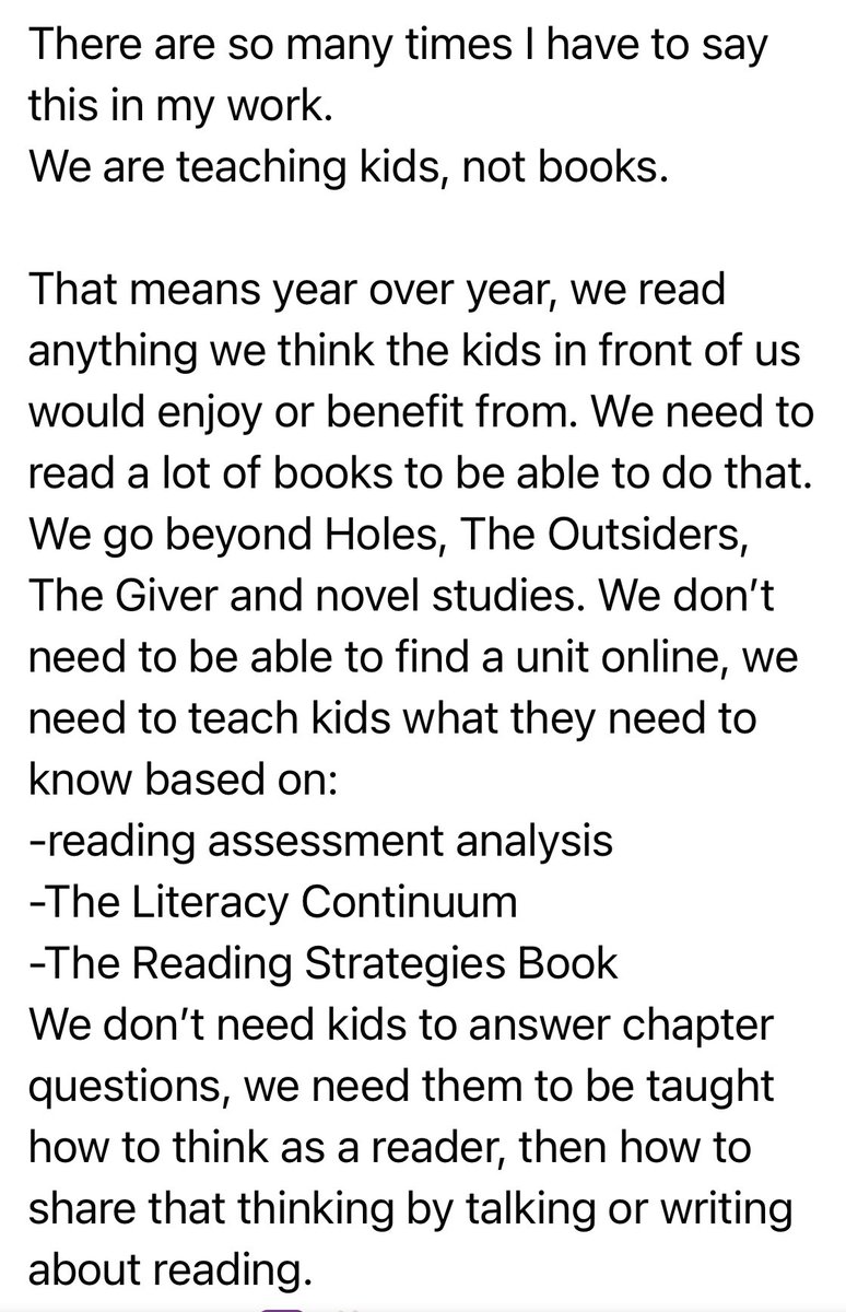 I came across this wonderful #BFSkinner quote on FB this morning. It got me thinking a lot about the conversations I have while supporting literacy goals and programs across the #TVDSB. 
We teach kids…not books. 
We teach skills/strategies, not texts. 
How can we help you? 📚