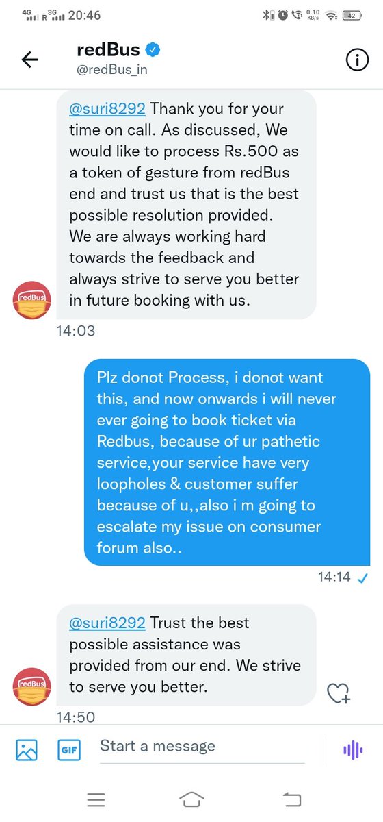 suri8292's tweet photo. @jagograhakjago @redBus_in 
Book bus ticket on 9 sep,but not getting proper seat &amp; departure before destination, not get proper resolution yet, facing very bad experience frm #Redbus #notoredbus. https://t.co/QjUrhFzN12