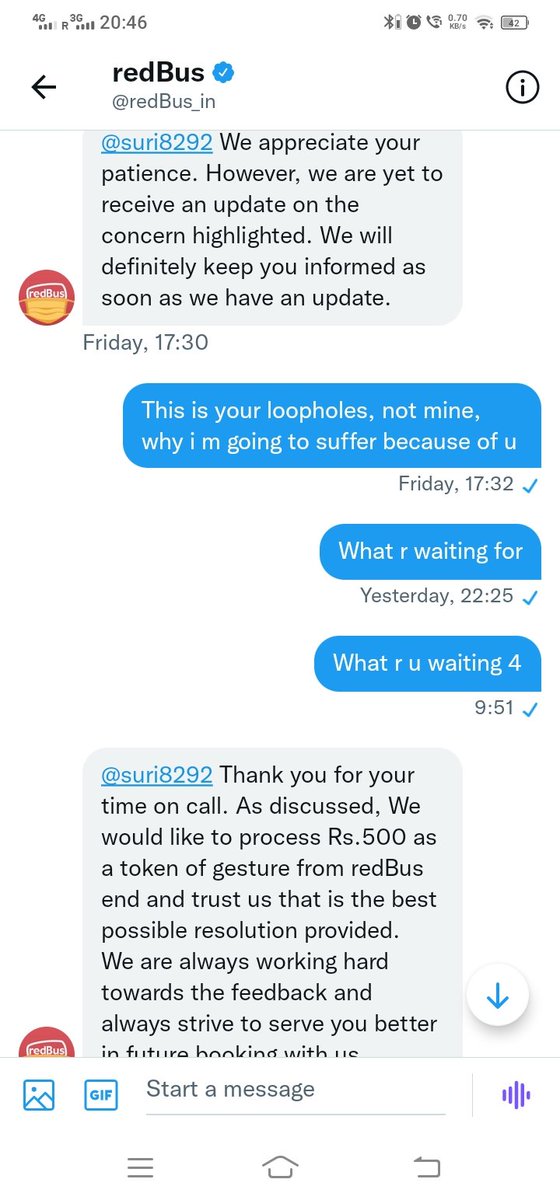 suri8292's tweet photo. @jagograhakjago @redBus_in 
Book bus ticket on 9 sep,but not getting proper seat &amp; departure before destination, not get proper resolution yet, facing very bad experience frm #Redbus #notoredbus. https://t.co/QjUrhFzN12