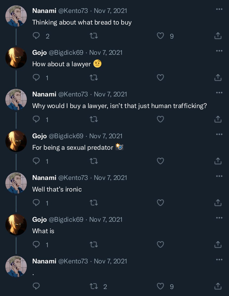 gegomiyakawa's tweet photo. 🚨And the beef continues🚨

Note: Gojo blocked Geto’s main acc, so Geto has been replying to him using his private acc

#AllYuuji #Nanaita #Goyuu https://t.co/p2z3Cjy8Eb