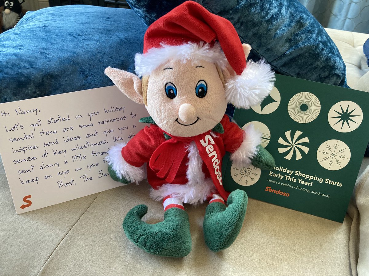 ⁦<a href="/sendosohq/">Sendoso</a>⁩ you made my day!  I’ve got my #supersender Elf to keep me on track to make sure our holiday sends reach our valued customers on time! #sendoso #opentext