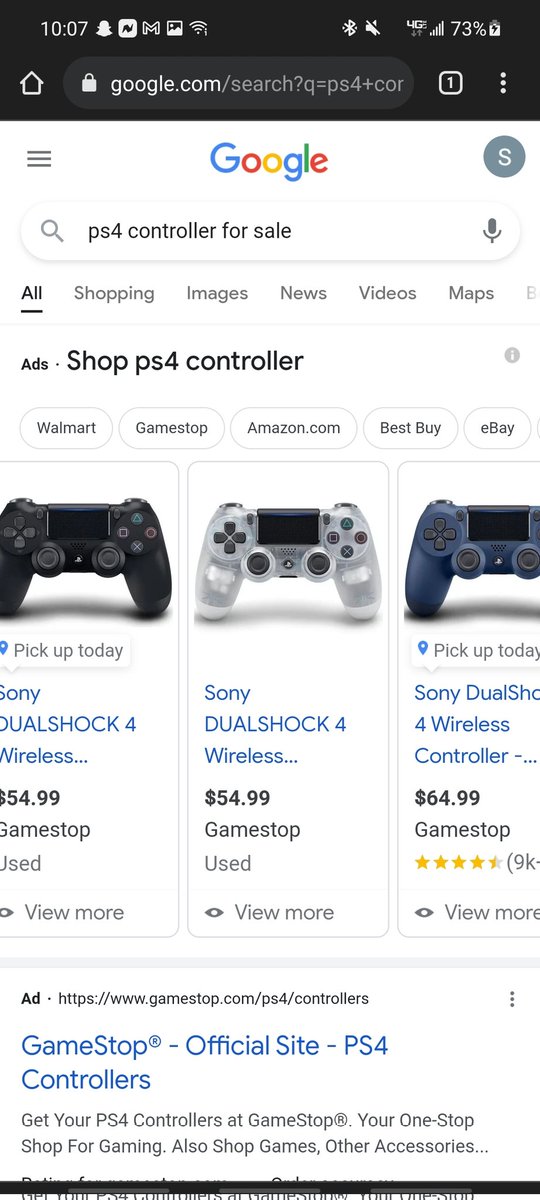 Shawn9072's tweet photo. Due to supply and demand of used and new PS4 controllers the price has not changed since initial release many still sell for release cost and even for used still within 5-8 dollars normally of new cost even though the next generation has been released. @Econ_Sport_Prof #UCCEcon https://t.co/vQi3IzruHM