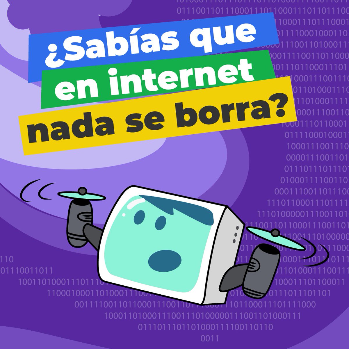 Sabías que🤔👉🏻 En internet nada se borra. Todo lo que hacemos va creando nuestra huella digital y puede ser visto hackers o usurpadores de identidad.👀 Preocúpate de cuidar tus contraseñas y datos personales.🔑👆🏻

#HoraDelCódigoChile #HoraDelCódigo  #HourOfCode #CiudadaníaDigital