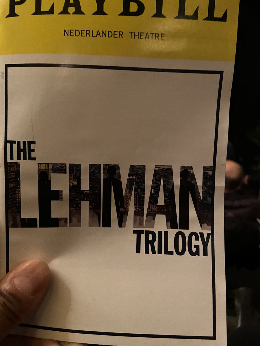 Attending our first post Covid play.  #lehmantrilogy #nystrong