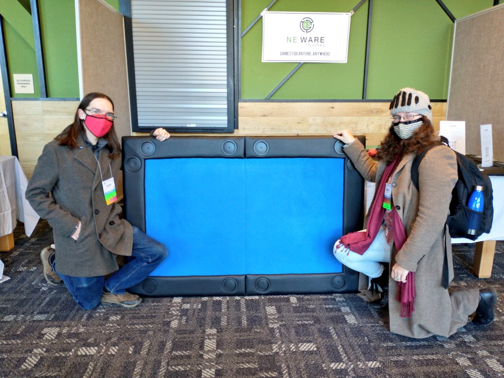 newaregames's tweet photo. Our first winner, Emma chose to take home a 40 by 60 blue Game Night Table Topper!!  Big thanks to all our raffle contestants, and the staff @CarnageCon!  We will draw one more winner at noon! https://t.co/Slv2aV1l7K