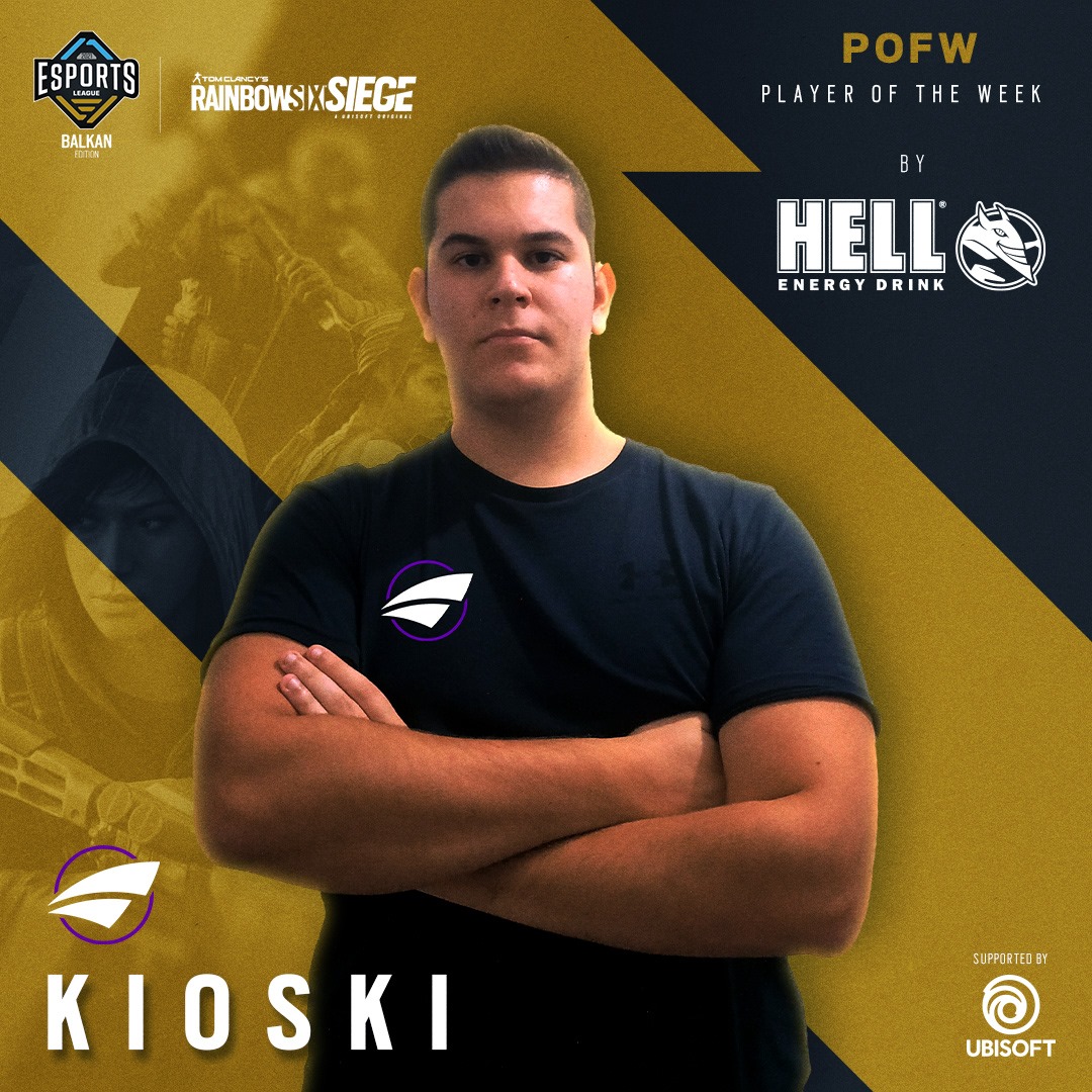 eSportsLeagueGR's tweet photo. 🏆| @KioskiR6 from @fntasticesports is the #HELLENERGY MVP of the 5th week.
Congratulations Kioski!
Official Supporter | @Ubisoft
#eleague #ubisoft #balkanleague #r6siege #r6league #esportsleague #balkanedition https://t.co/ny0L4ysOPL