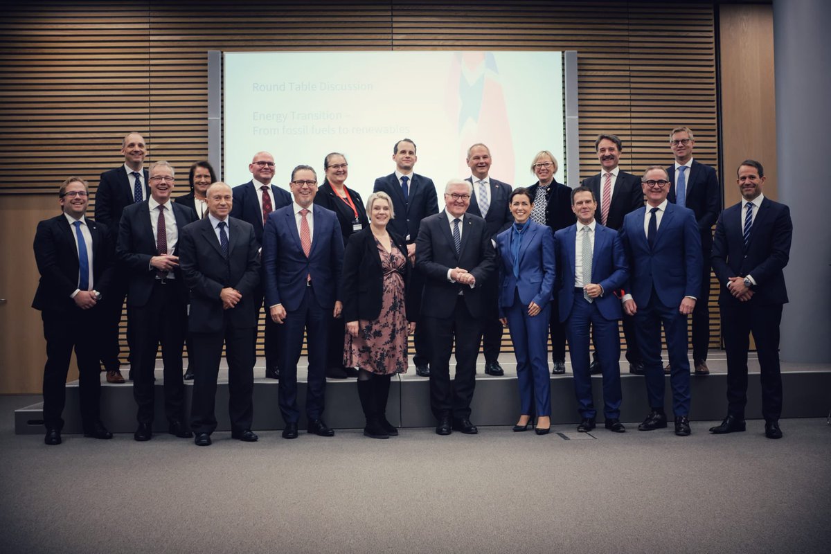 Hydro has a crucial role to play in the energy transition, and was happy to represent @NorskHydroASA at a meeting with German President and Norwegian Minister of Energy and Petroleum, as well as leading representatives of key companies within the German-Norwegian energy industry.