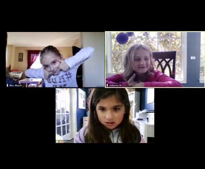 EricaMarch1's tweet photo. When you are quarantined and your teacher moms organize a virtual book club…. 😊❤️ 📚 https://t.co/kZsqGMsmgZ