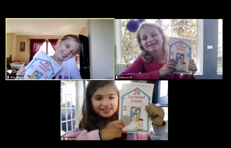 EricaMarch1's tweet photo. When you are quarantined and your teacher moms organize a virtual book club…. 😊❤️ 📚 https://t.co/kZsqGMsmgZ
