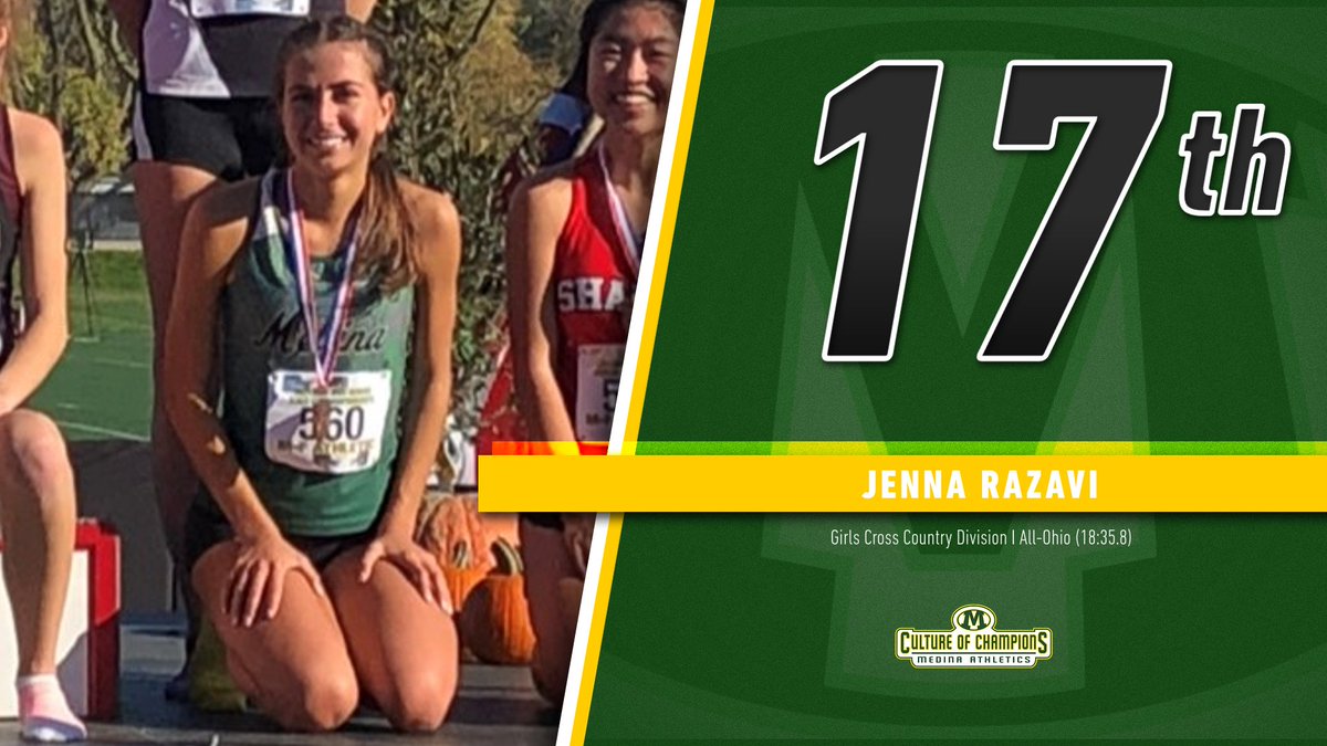 Congratulations to Jenna Razavi on finishing in 17th place overall and earning All-Ohio honors!!