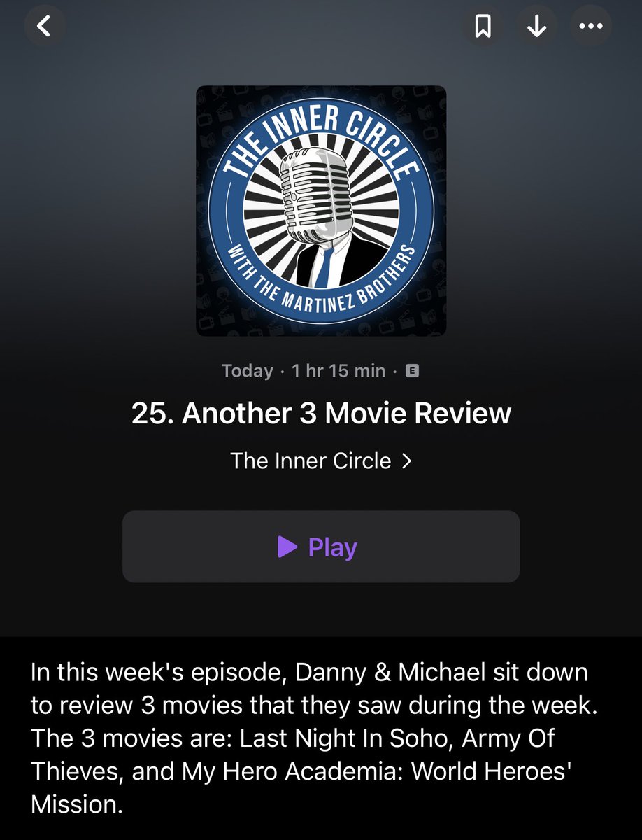 InnerCirclePod_'s tweet photo. In this week's episode, Danny &amp; Michael sit down to review 3 movies that they saw during the week. The 3 movies are: Last Night In Soho, Army Of Thieves, and My Hero Academia: World Heroes' Mission. #podcast #movies #Television #manga #anime https://t.co/JPrSeiTMD5