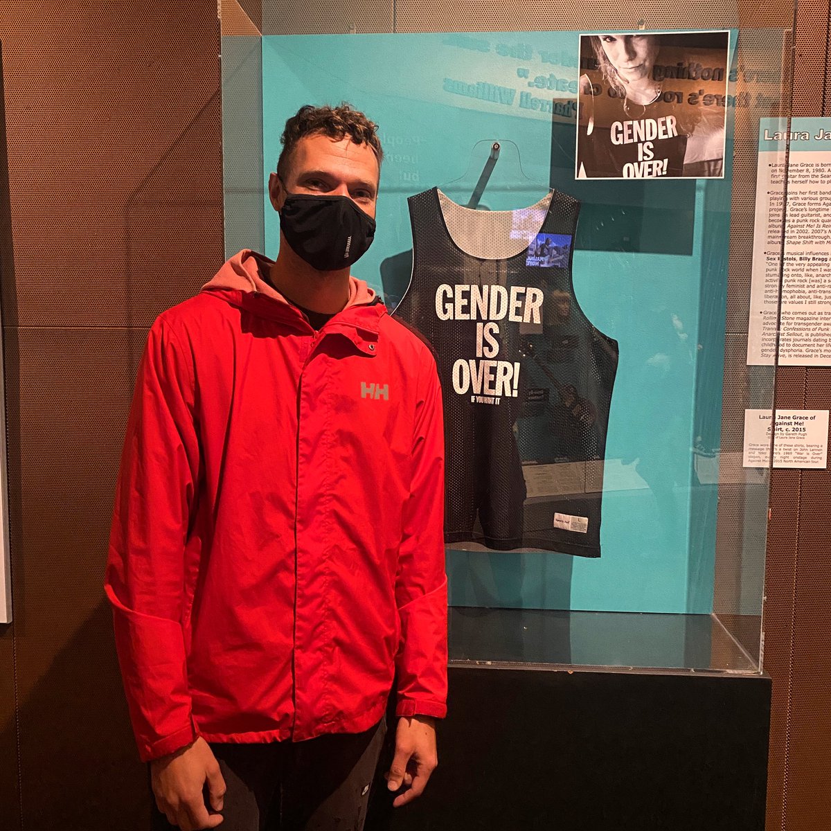 i’ve performed in this tank every show since 2015. over the 100s of shows, i’ve loved pointing folks in the direction of <a href="/GenderIsOver/">(If You Want It)</a> as there has been a question about my tank every show. pumped to see the tank in the <a href="/rockhall/">Rock & Roll Hall of Fame</a> of fame made famous by legend, @LauraJaneGrace