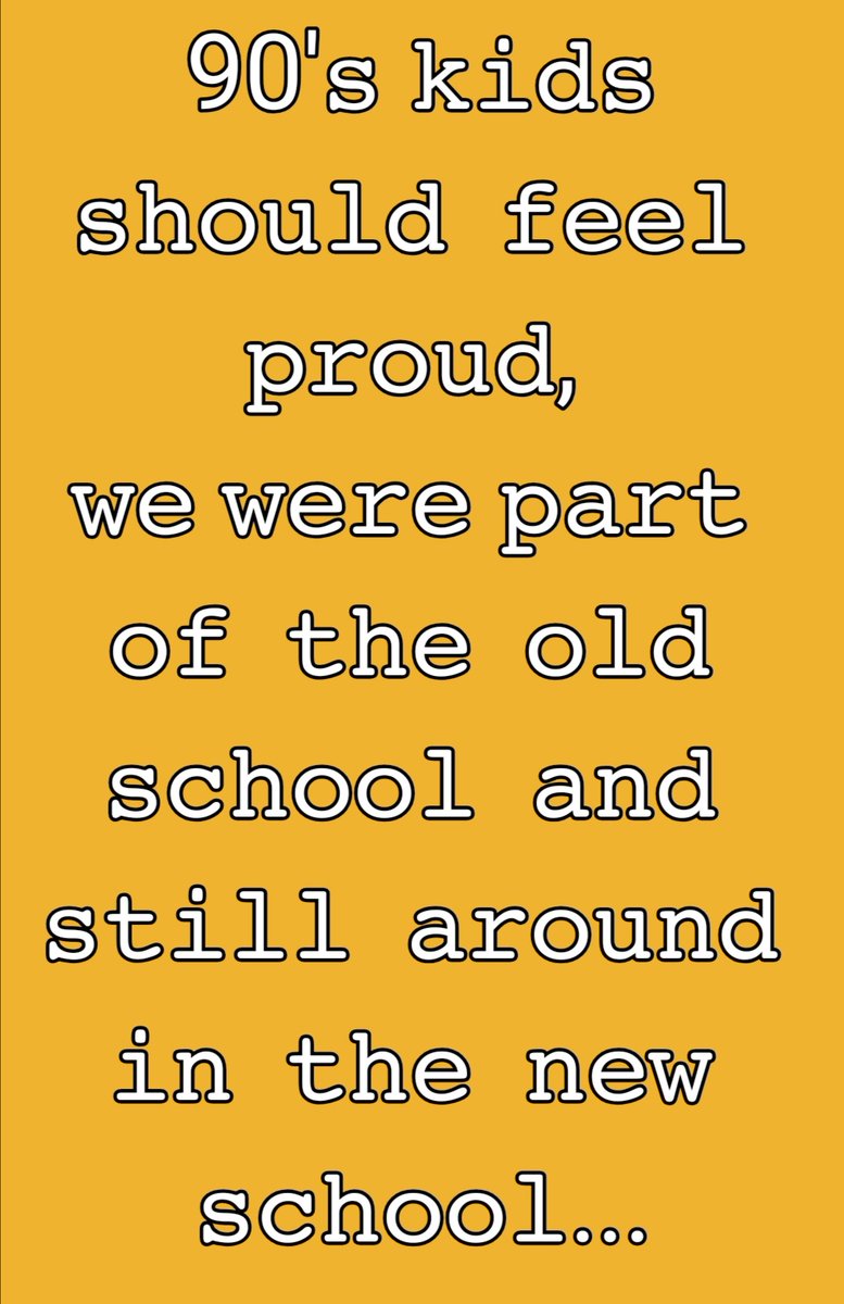 YumnahFS's tweet photo. One of few things we '90s could be proud of 😁
#GENERATIONS #thoughtoftheday #YumQuote #proudgeneration #oldschool #newschool #FirstTweet https://t.co/LHiMGZLf5U