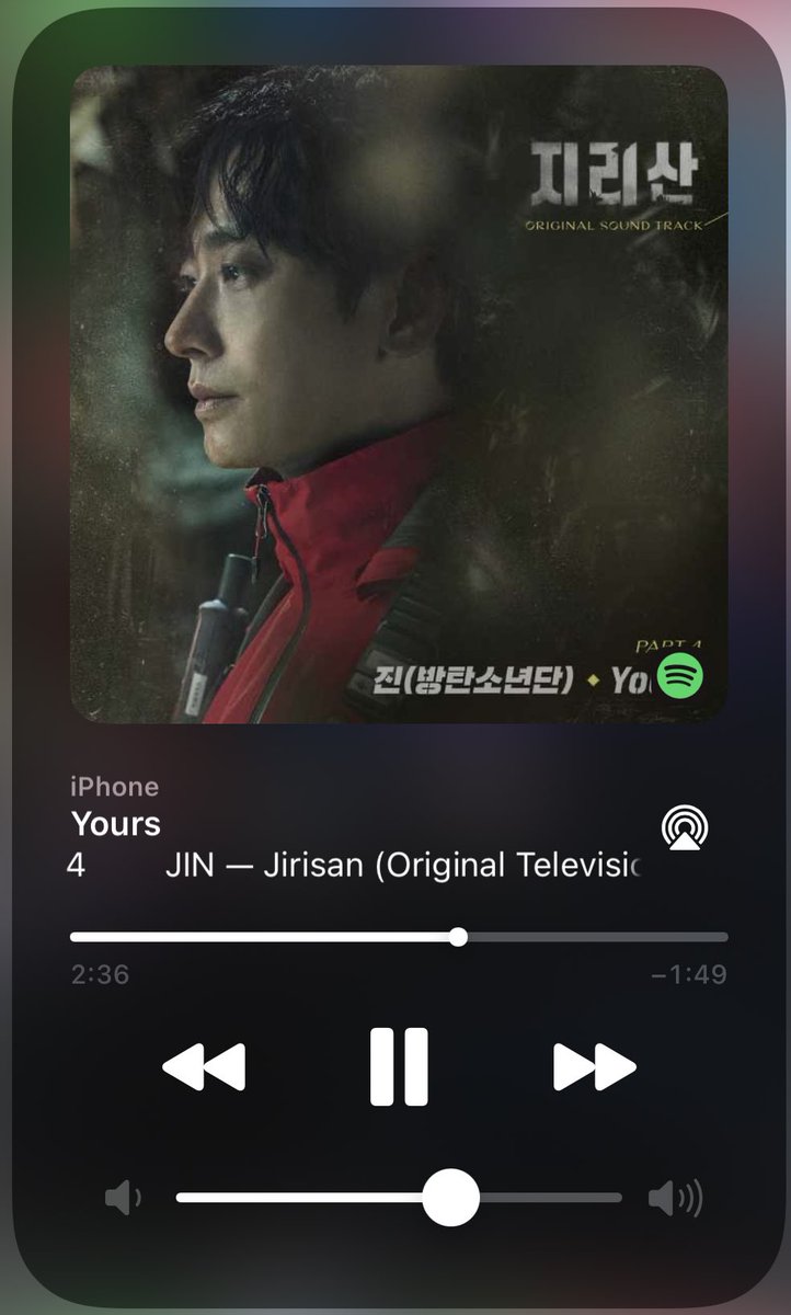 _dobby97's tweet photo. No hay mejor forma de despertar que poner โYoursโ ๐
#Jirisan #JinOSTOutThisSunday #ostjin #JIN @BTS_twt https://t.co/X3pgLxsDRi