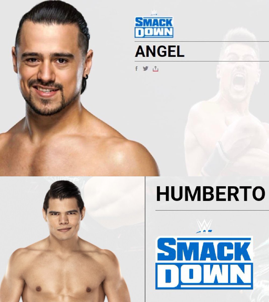 wweamerica_'s tweet photo. Angel Garza será ahora conocido como "Angel", mientras que Humberto Carrillo pasara a ser "Humberto".

#LosLotharios #AngelGarza #GarzaJr #HumbertoCarrillo #SmackDown #wwe #wrestling https://t.co/FPlDlSoN9K