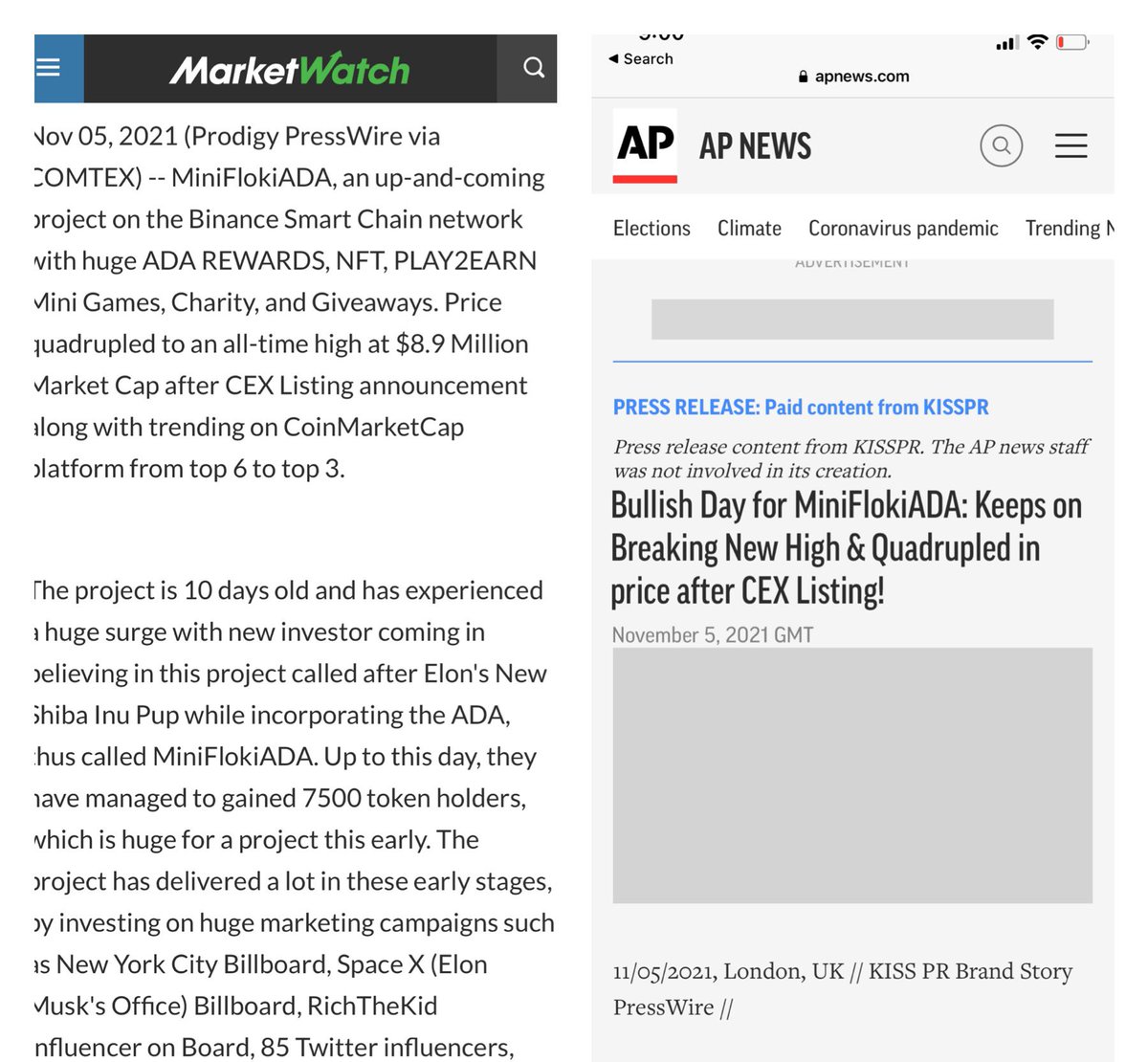 MiniflookiADA's tweet photo. โผ๏ธAND WE DID IT AGAIN!ANOTHER TWO PRESS RELEASES FROM: APNEWS & MARKETWATCHโผ๏ธ
More marketing plans are bound to come up in the near future๐ฅ๐ฅ
https://t.co/d0B0cOSNmPโฆ
https://t.co/kNRr2eEOtWโฆ
#CryptocurrencyNews #BSCGems #BNBย #100xCoin #ADA #MiniFlokiADA #Floki #CryptoNews https://t.co/M66T2cqMOn