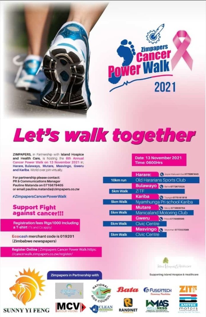 ChronicleZim's tweet photo. Zimpapers Cancer Power Walk: let's walk together and beat cancer https://t.co/cdQXKGZgM1