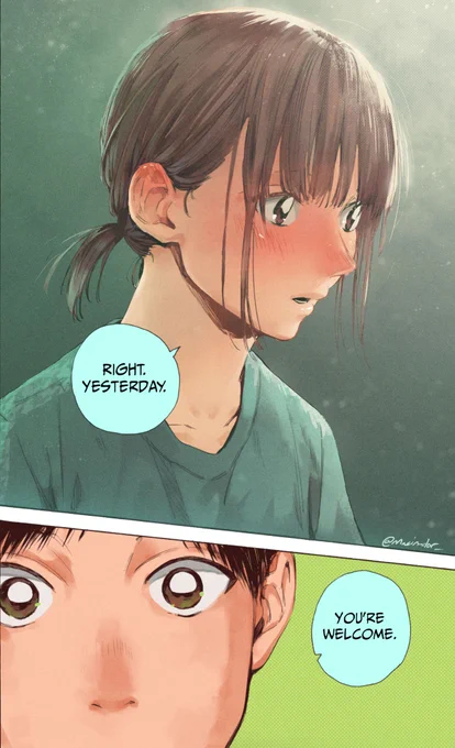 "You're welcome"

#アオノハコ
#AoNoHako 
#BlueBox 