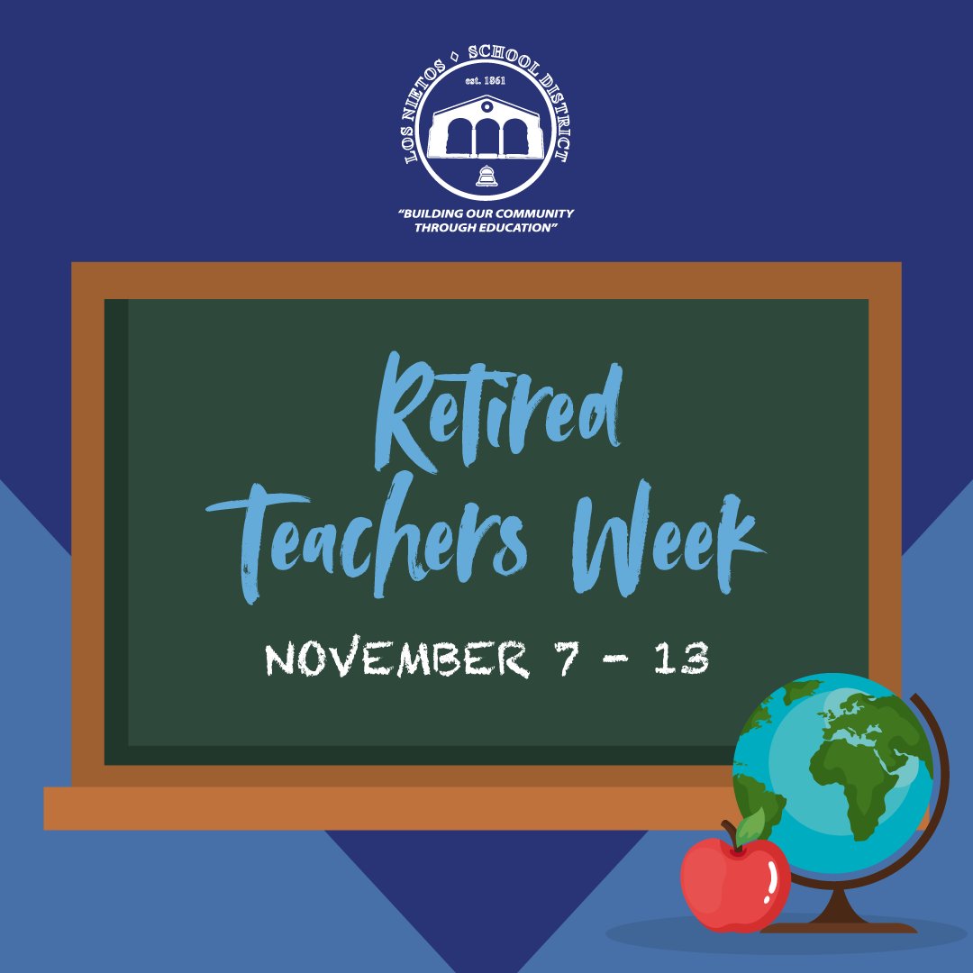 This week, Los Nietos SD would like to honor our talented educators who formerly served our community. Thank you, retired teachers, for your impact and contribution to our District!
.
.
#LosNietosSD #RetiredTeachersWeek #EdChat #Education