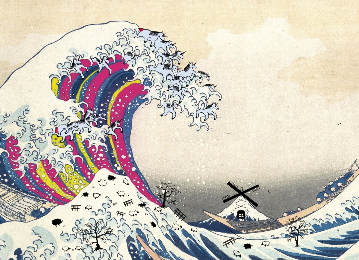LaFeeLaFee's tweet photo. What happens when Unicorns visit the Great Wave off Kanagawa?

Answer: They surf the Great Wave

#artcontest @LaCollectionOff https://t.co/s4tJegUzjR