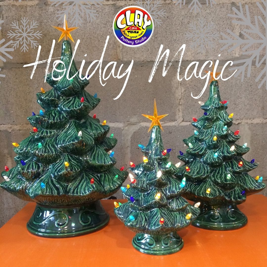 ClayCafeTruro's tweet photo. 🎄Ceramic Trees we've got em'! 
Don't have time to paint your own? We've got you covered with a selection ready to go hand painted by our artisans. 
See them in store or online👇
https://t.co/yXr2ZYYroW https://t.co/lEVaaFkCCw