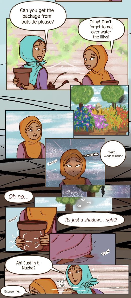 TagOrdinary's tweet photo. #CrowningSoul by @Bittersweetbook 
Pt 1
Thank you again Sahira Javid for letting me create a #webcomic slash #manga out of your first chapter! (^o^)

#webtoons #books #Hijabi https://t.co/eXfgO64nfb