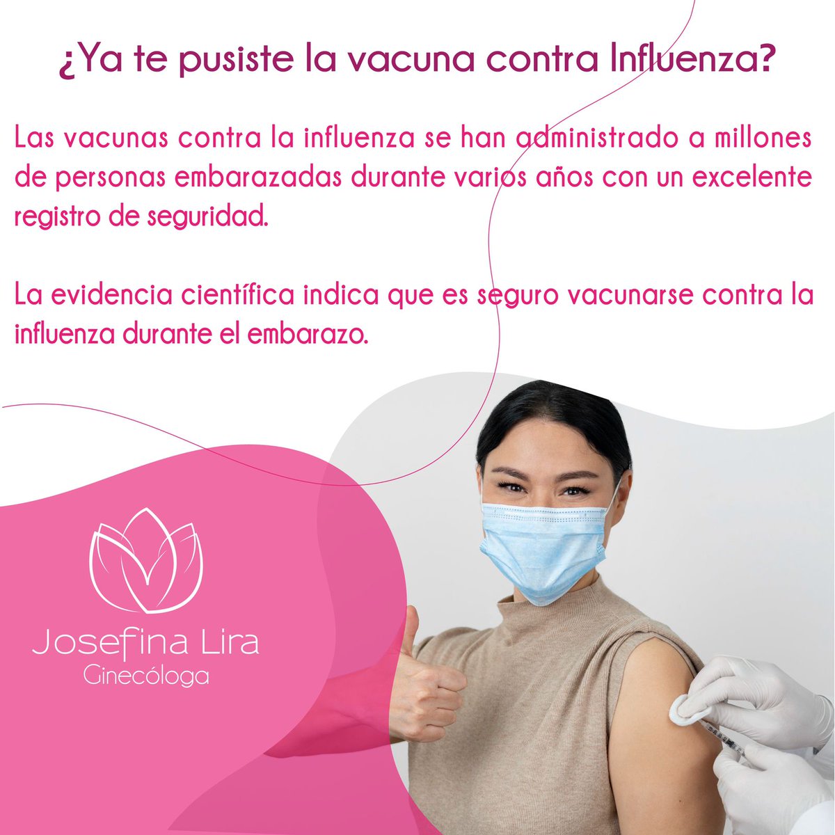 drajosefinalira's tweet photo. Las mujeres embarazadas corren más riesgo de complicación por influenza. VACÚNATE protegete a ti y a tú bebé https://t.co/rqaPQtW0HV