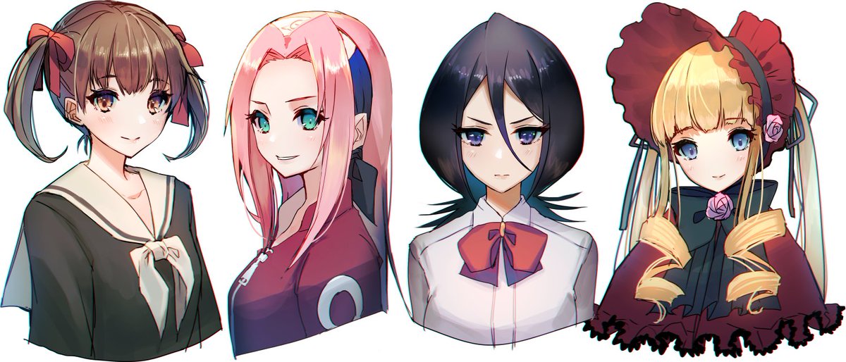 お顔の練習がてらに歴代推してた女描いた 