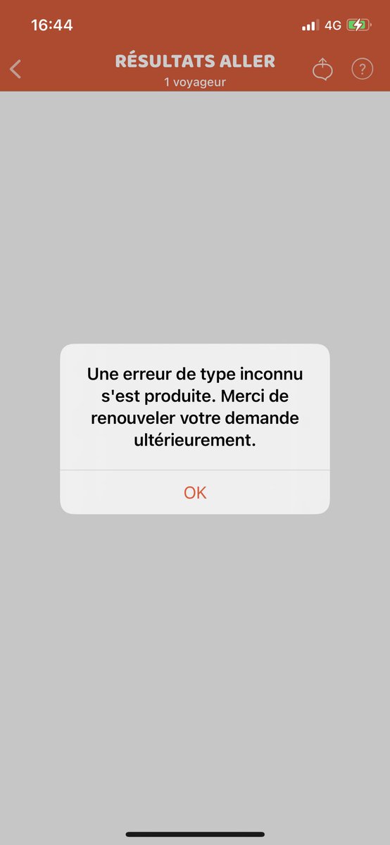 LM_PHOTOGRAPHIX's tweet photo. @ouisncf Je vous le demande en toute amitié et dans le plus grand des calmes, corrigez-moi ce bug, il est sans arrêt, on va devenir fous à force et ça n’incite pas à acheter des billets via votre appli. Donc pour que tout rentre dans l’ordre il suffit de corriger cela. Merci. https://t.co/UMnEqlWcvW