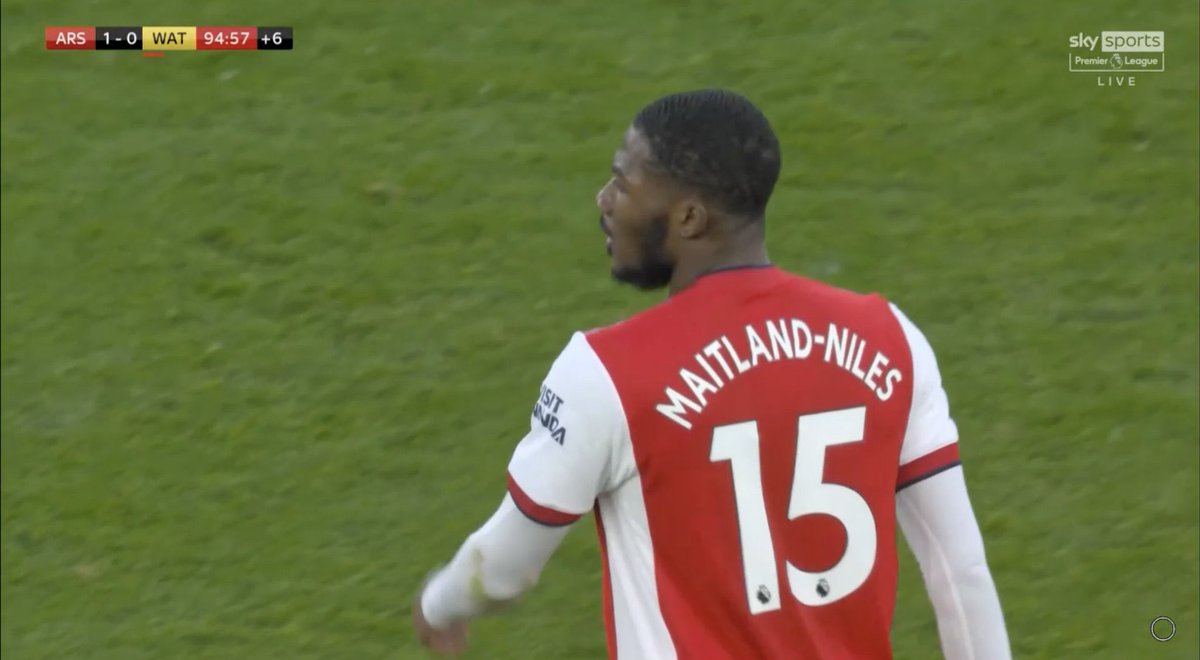 Official: Ainsley Maitland-Niles has been awarded Man of the Match for his performance vs. Watford this afternoon. [Sky] #afc