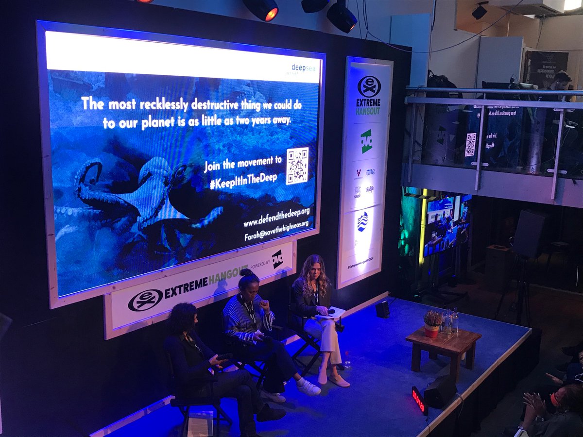 amber_oceans's tweet image. Talking deep-sea mining at the #ExtremeHangoutCOP26

 the most reckless and destructive activity that could happen in our ocean scheduled to start in under 2 years 🤯

Join #KeepItInTheDeep