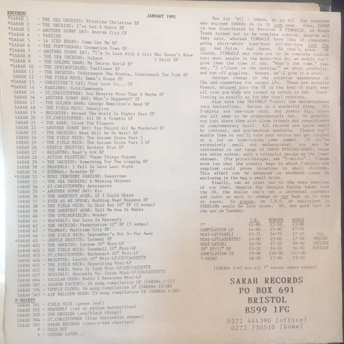 indie_or_die's tweet photo. Sarah 42
The Orchids - Penetration EP (1991)
#vinylinserts https://t.co/MfjtEqHJbh