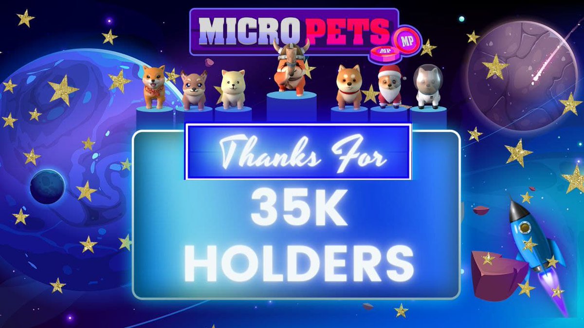 MicroPets_io's tweet photo. Wow, we hit another HUGE milestone! Our amazing community keeps growing by the day! 35k and counting...🚀🔥🐾
#MicroPets #BSC #BNB #P2E #Gamefi #PlayToEarn #MicroPetsArmy https://t.co/asYm8TsHD4