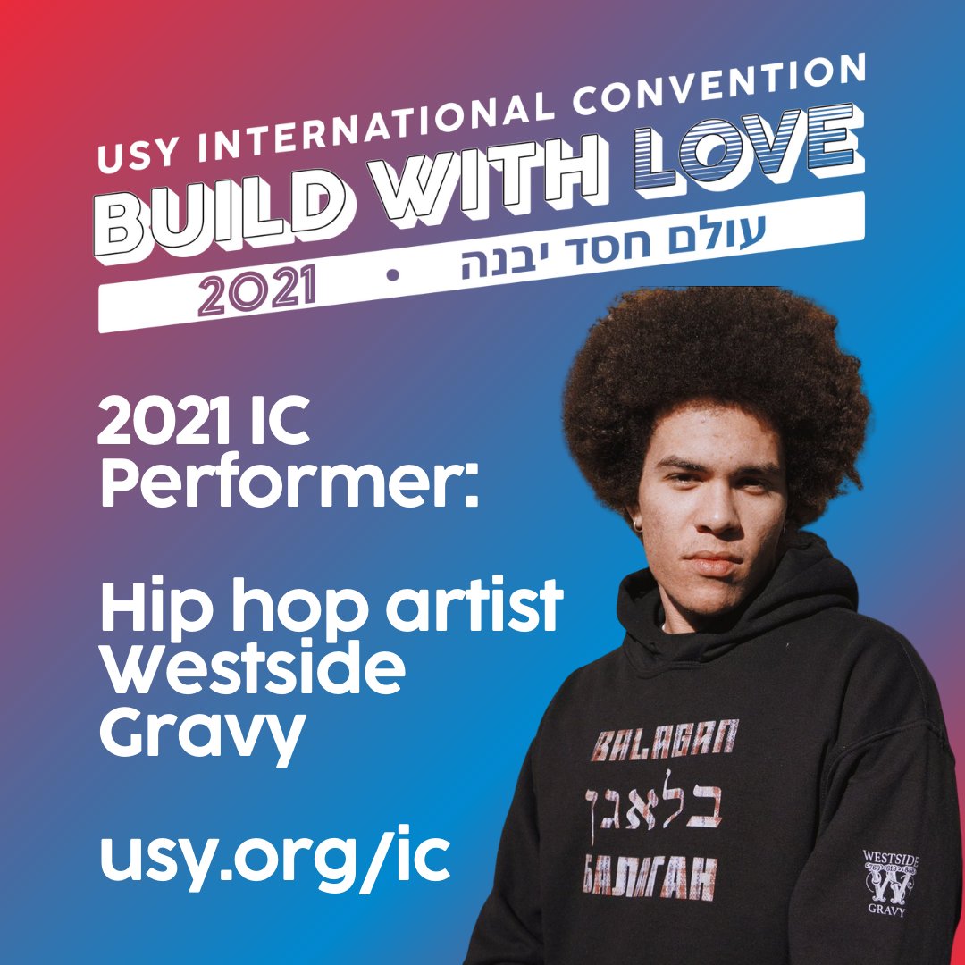 Need yet another reason to come to #usyic2021? Hip hop artist Westside Gravy will be performing just for us! Register now at usy.org/ic.