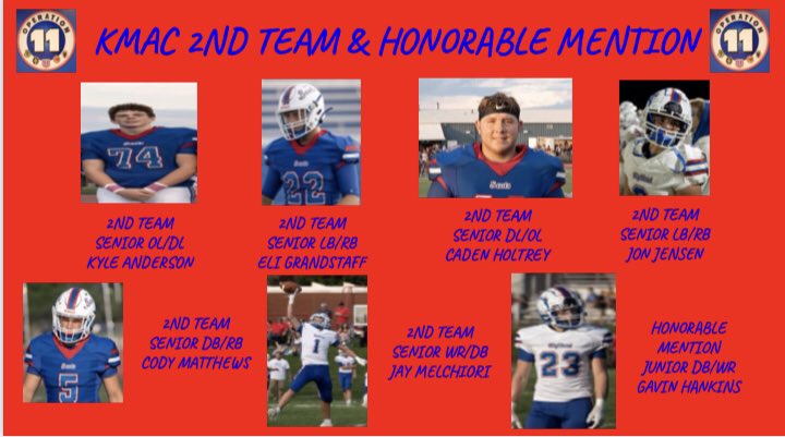 Operation 11 League Awards! Congrats to these young men and to the program!