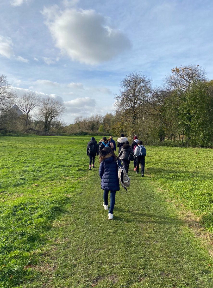 BGSServiceTeam's tweet photo. This morning, a small but dedicated team of Year 9 and Sixth Form students and staff set out to walk approx 10 miles as part of fundraising for our international charity, @teamUWS. We were lucky to have beautiful autumnal weather and the group were positive and resilient! #BGSY9 https://t.co/p0qSRiU8ho