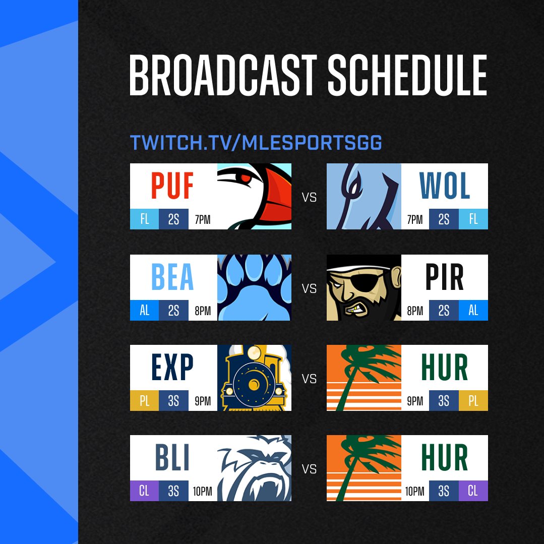 MLEsportsGG's tweet photo. Time to get things rolling on the main channel! Come see us on https://t.co/yZRi680WEs to catch the FL Puffins vs. Wolves in their 2's opener!
#MLE #S13 #RocketLeague #apmmusic #ballchasing https://t.co/6mL0wMdD4e
