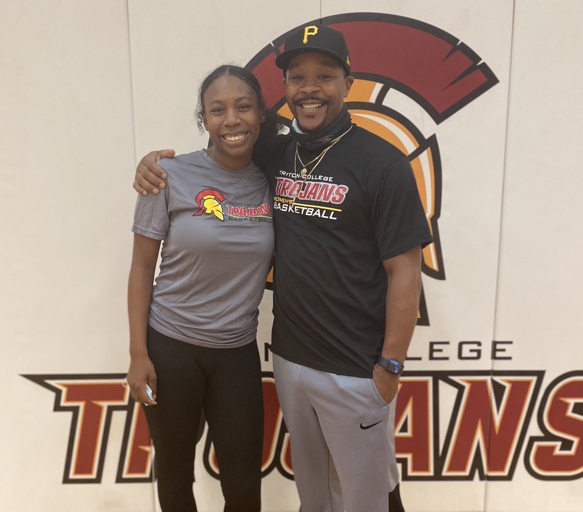 Thanks to <a href="/sidney_scruggs/">Sidney Scruggs</a> from Milwaukee (Riverside) and family for coming to visit Triton yesterday. Sidney is a top recruit in the 2022 class and would be a great addition to our 2022 recruiting class. Good luck this season Sidney!! #WeRTriton #njcaa