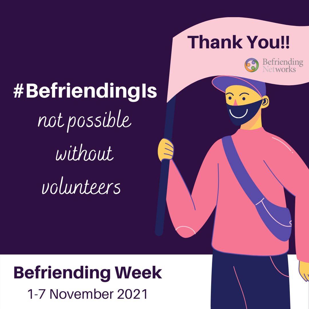 We’d like to say THANKS to all the volunteers, trustees, funders &amp; staffs helping to make sure #BefriendingIs possible!

Thank you for supporting #BefriendingWeek and share your thoughts on what #BefriendingIs!