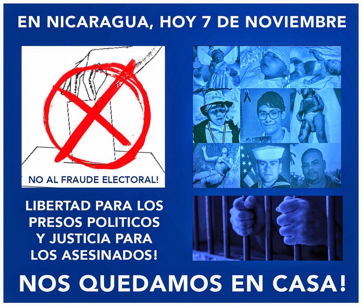 luiscaleronica's tweet photo. Asimismo! Firmes y dignos! No a la farsa electoral!
#SOSNicaragua #NoALaFarsa #NiPerdonNiOlvido https://t.co/4gXEG2tqvM