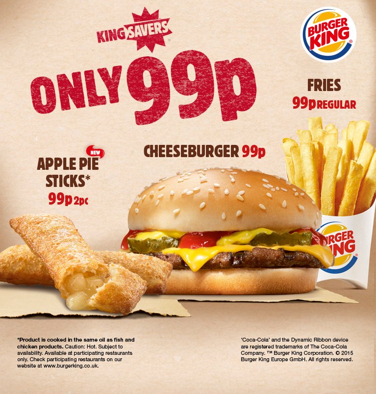 FoodSpeed315's tweet photo. All that for 99p each? Ooh, nice suggestion, Burger King… But there’s nothing to worry about, student discounts can offer any meal or delivery for a lower price.
Courtesy of Burger King
#studentdiscount
#delivery
#fastfood
#FoodSpeed https://t.co/560qkSVF4L