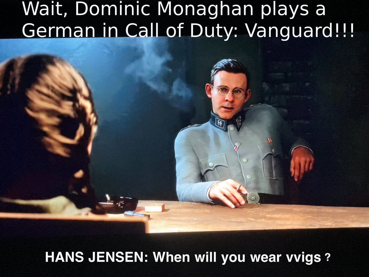 MrFilm's tweet photo. @DomsWildThings in @CallofDuty Vanguard was amazing. Hans Jensen Das Bang Bang 2004 vibes. @elijahwood #LordOfTheRings https://t.co/ydImYTTRZo