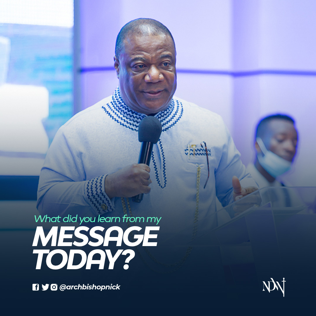 ArchbishopNick's tweet photo. What did you learn from my message today?
#ArchbishopNick #SundayService #GodsLanguage https://t.co/T0fba20ZW4