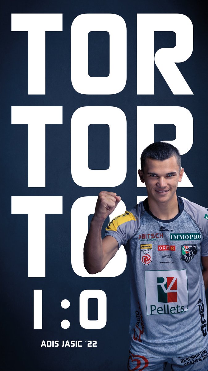 WolfsbergerAC's tweet photo. 22' TOOOOOOOOR! Adis #Jasic leitet den Treffer mit einem Pass auf #Dieng in die Tiefe selbst ein. Den Stangerlpass von Dieng verwertet Jasic zur Führung!
#WACSCR https://t.co/OoIfoGJZfg