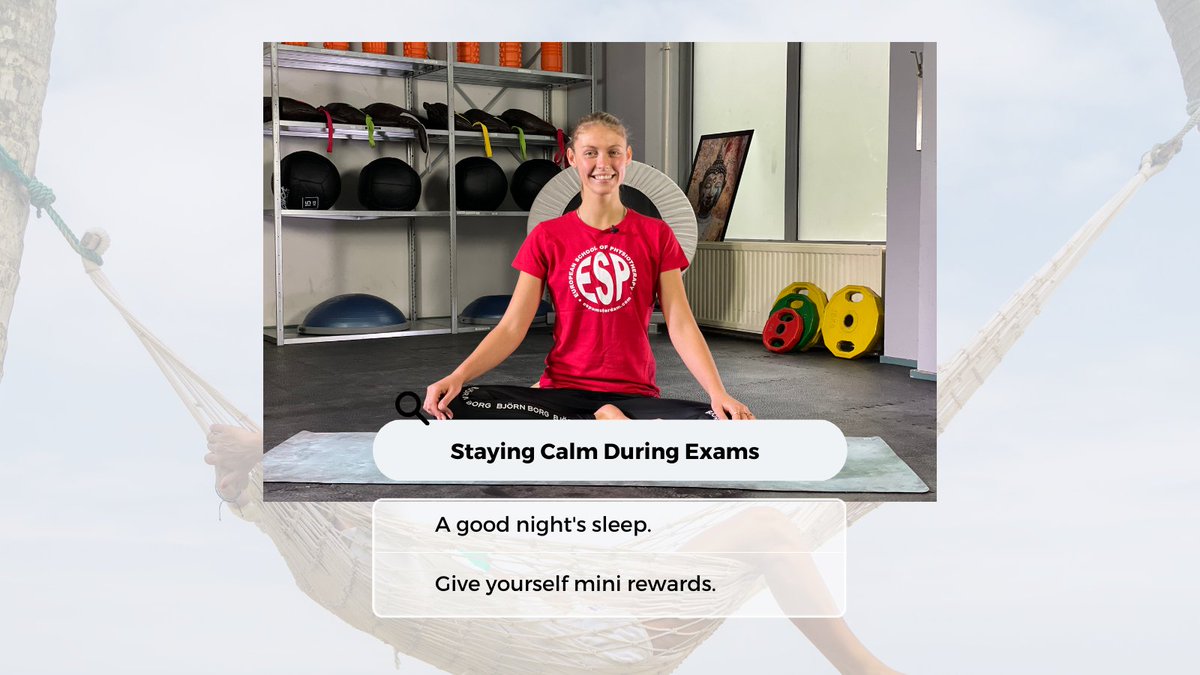 EspAmsterdam's tweet photo. We want to wish you all good luck with your exams next week! Our ESP student Lucia advises you to breath and do some Yoga ;) #espamsterdam https://t.co/mdJL3xQVV5