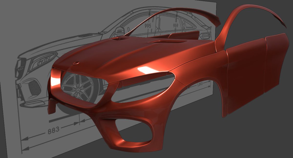 peterjames3d's tweet image. It&apos;s been over a year since posting here, just finished working at Poly Fruit Studios. Decided to challenge myself by working on a Mercedes AMG GLE 43. Trying to be as accurate as possible with regards to curves etc. #b3d #3dmodeling #gamedev #indiedev