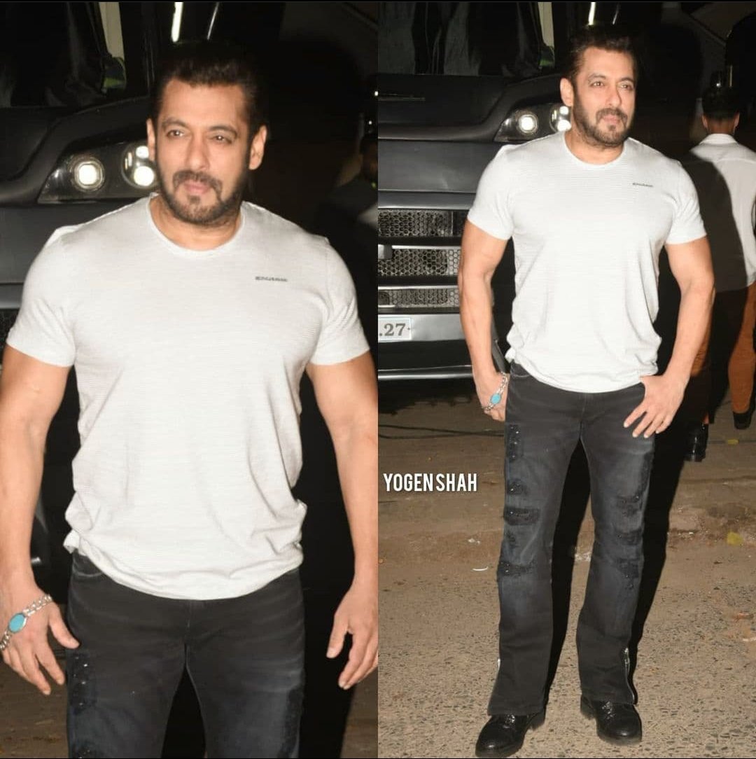 inshaammu's tweet photo. @BeingSalmanKhan nd #AayushSharma gets clicked as he promotes 'Antim' in the city! https://t.co/5jOuYBqdAN