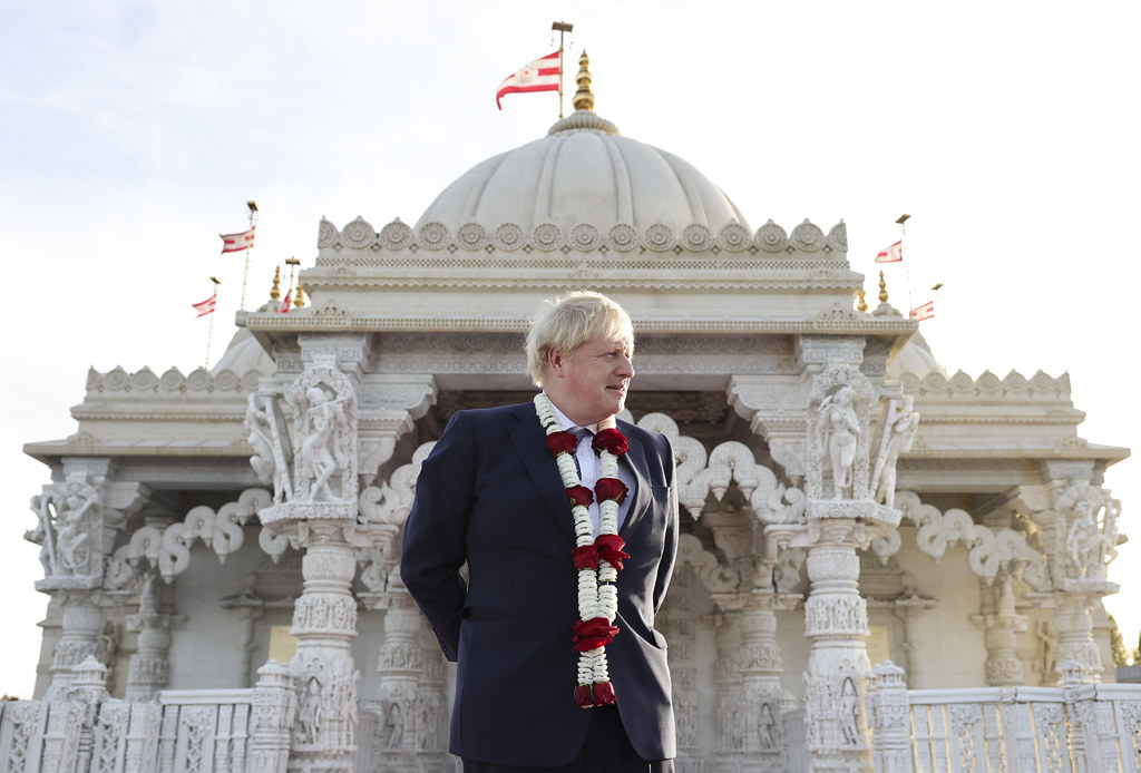 Today Prime Minister <a href="/BorisJohnson/">Boris Johnson</a> and Home Secretary @PritiPatel visited <a href="/NeasdenTemple/">Neasden Temple</a> in North London, as Hindus in the United Kingdom, India and around the world celebrate #Diwali and welcome in the New Year.