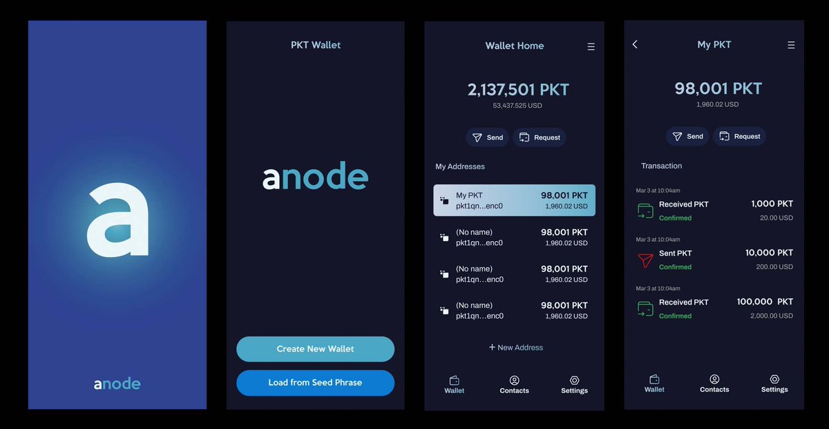 pktcash's tweet photo. Did you read the newest $PKT development update? The highly anticipated #AnodeVPN #PKTCash mobile wallet is launching Q4 2021. Here is a little teaser. https://t.co/YNWcwDkX94